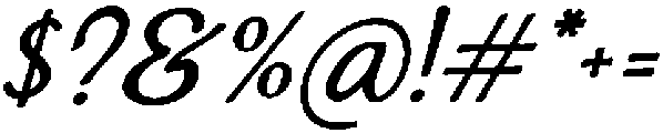 Amretiqua Italic otf (400) Font OTHER CHARS