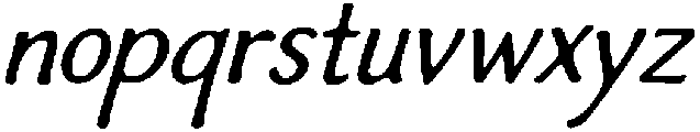 Amretiqua Italic otf (400) Font LOWERCASE