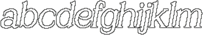 Amstir Pixel Outline otf (400) Font LOWERCASE