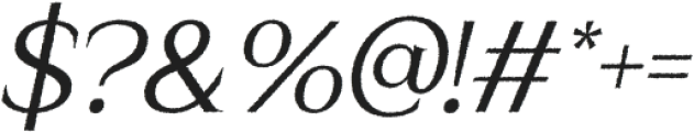 Amstir Rough Italic otf (400) Font OTHER CHARS