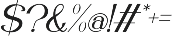 Amylush Italic otf (400) Font OTHER CHARS