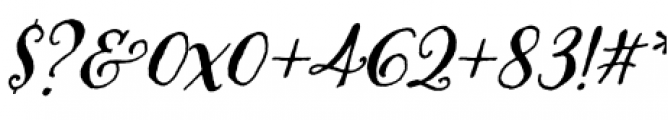 Amoretta Dark Italic Font OTHER CHARS