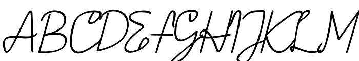 AMORICA SCRIPT Italic Font UPPERCASE