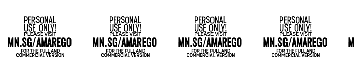 Amarego PERSONAL USE Regular Font OTHER CHARS