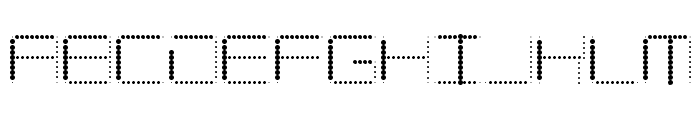 Amaya Technical Dots Regular Font LOWERCASE