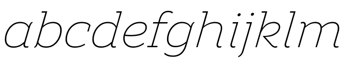 Amazing Slab Trial Extralight Italic Font LOWERCASE