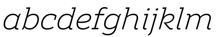Amazing Slab Trial Light Italic Font LOWERCASE