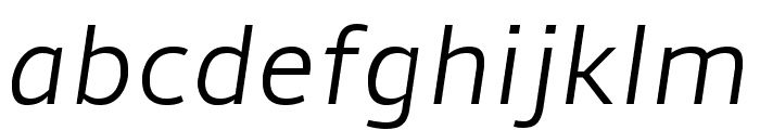 Amble Light Italic Font LOWERCASE