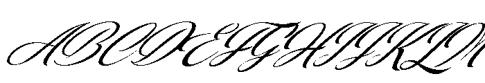 Amelina Script Regular Font UPPERCASE