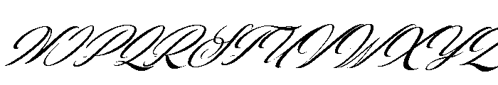 Amelina Script Regular Font UPPERCASE