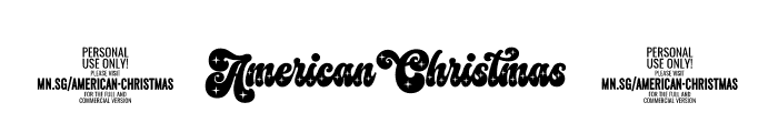 American Christmas 2 PERSONAL Regular Font OTHER CHARS