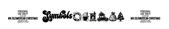 American Christmas Symbols Regular Font OTHER CHARS