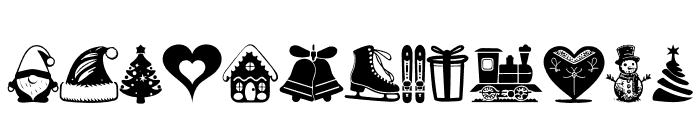American Christmas Symbols Regular Font UPPERCASE