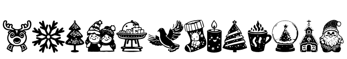 American Christmas Symbols Regular Font UPPERCASE
