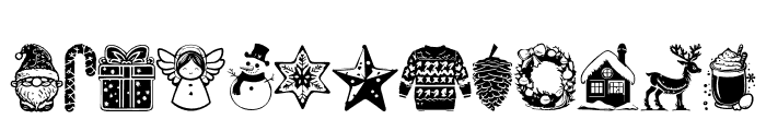 American Christmas Symbols Regular FONT
