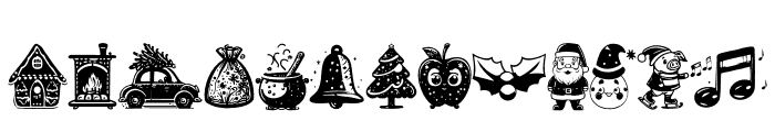 American Christmas Symbols Regular Font LOWERCASE