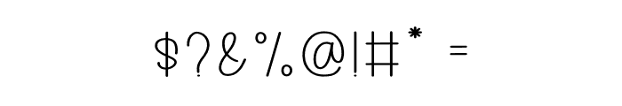 American Handmade Font OTHER CHARS