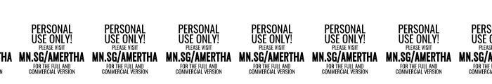 Amertha PERSONAL USE ONLY Font OTHER CHARS