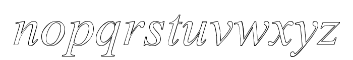 Amerton Outline Italic Font LOWERCASE