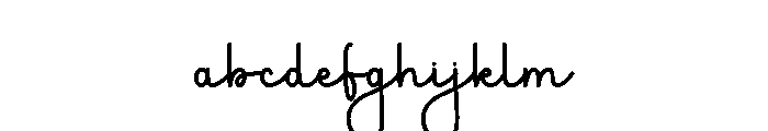 Among Student Font LOWERCASE