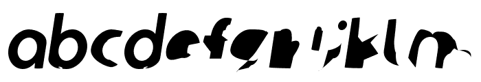 Ampere Condensed Italic Font LOWERCASE