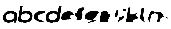 Ampere Extended Italic Font LOWERCASE