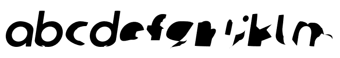 Ampere Italic Font LOWERCASE