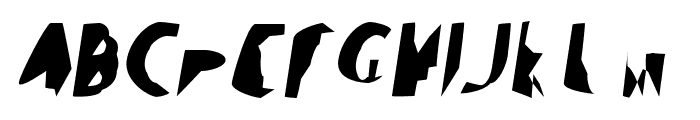 Ampere UltraCondensed Italic Font UPPERCASE