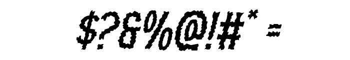 Ampire Staggered Italic Font OTHER CHARS