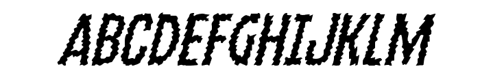 Ampire Staggered Italic Font UPPERCASE