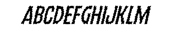 Ampire Staggered Italic Font LOWERCASE