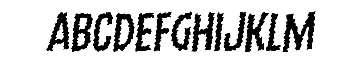 Ampire Staggered Rotalic Font LOWERCASE
