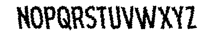 Ampire Staggered Rotated Font UPPERCASE