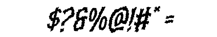Ampire Warped Italic Font OTHER CHARS