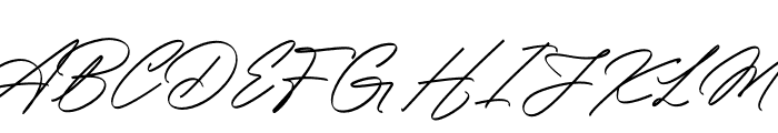 Amsterday Signature Font UPPERCASE