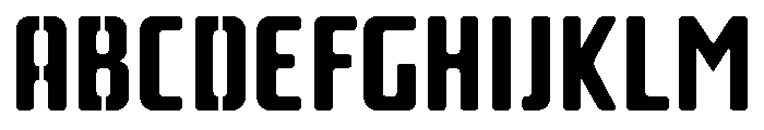 Amusette High Stencil Regular Font UPPERCASE