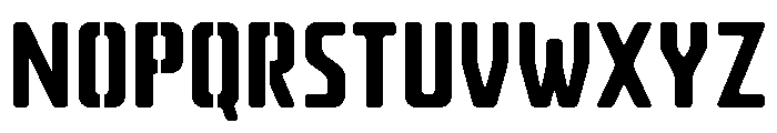 Amusette High Stencil Regular Font UPPERCASE