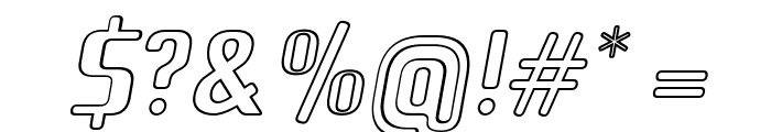 Amusette Outline Italic Font OTHER CHARS