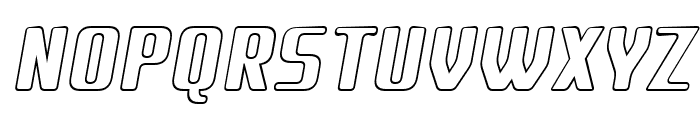 Amusette Outline Italic Font UPPERCASE
