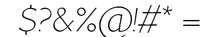 Amarna 100italic Font OTHER CHARS