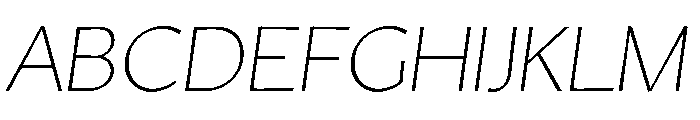 Amarna 100italic Font UPPERCASE