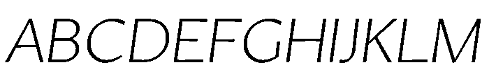 Amarna 200italic Font UPPERCASE