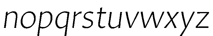 Amarna 200italic Font LOWERCASE