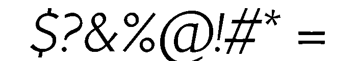Amarna 300italic Font OTHER CHARS