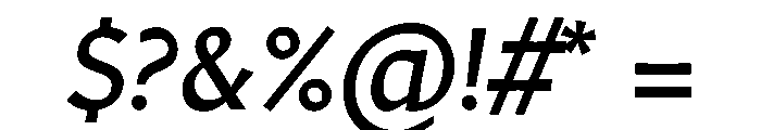 Amarna 700italic Font OTHER CHARS