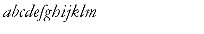 American Garamond Italic Font LOWERCASE