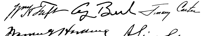 American Presidents Font UPPERCASE