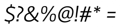 Amelia Light Italic Font OTHER CHARS