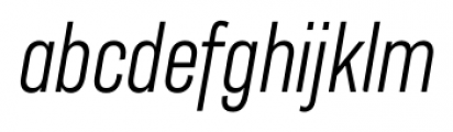 Americane Condensed Light Italic Font LOWERCASE