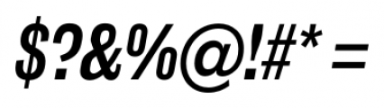 Americane Condensed Medium Italic Font OTHER CHARS